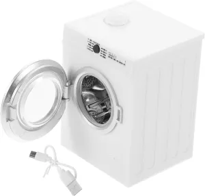 Miniature Washing Machine Model Rechargeable Tiny Washing Machine for Dollhouses Realistic Design for Creative Play and Decoration Mini House DIY Prop