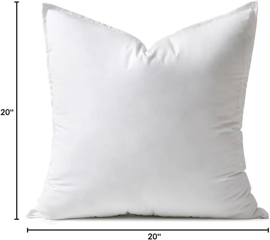MIULEE 20x20 Down Alternative Pillow Insert Decorative Throw Pillow 20 x 20 Inch Body Bed Sleeping Ultra Soft Fluffy Form for Sofa Couch Bed