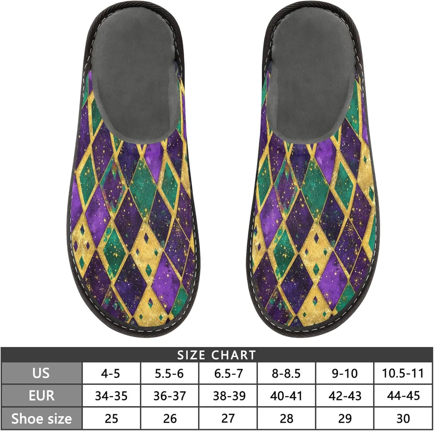 MNSRUU Fuzzy Slippers House Slippers for Women Men Glitter Lattice Plush Warm Slippers Winter Soft Slippers Bedroom Shoes Plush Lining Indoor Non-slip