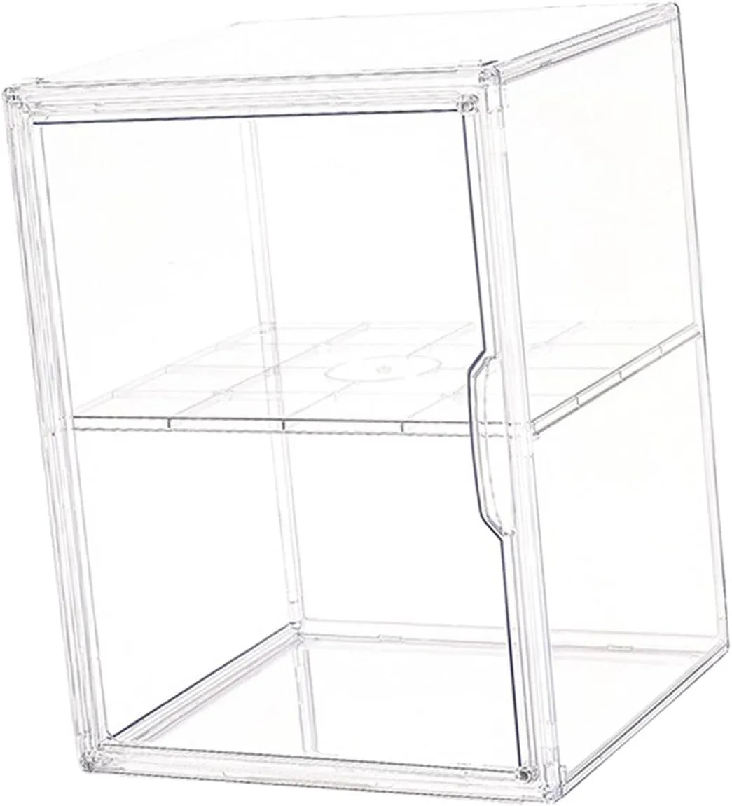 Model Car Showcase Transparent Display Case Figurine Display Case Showing Cabinet Figure Display Storage for Toy Minifigure, Double layer