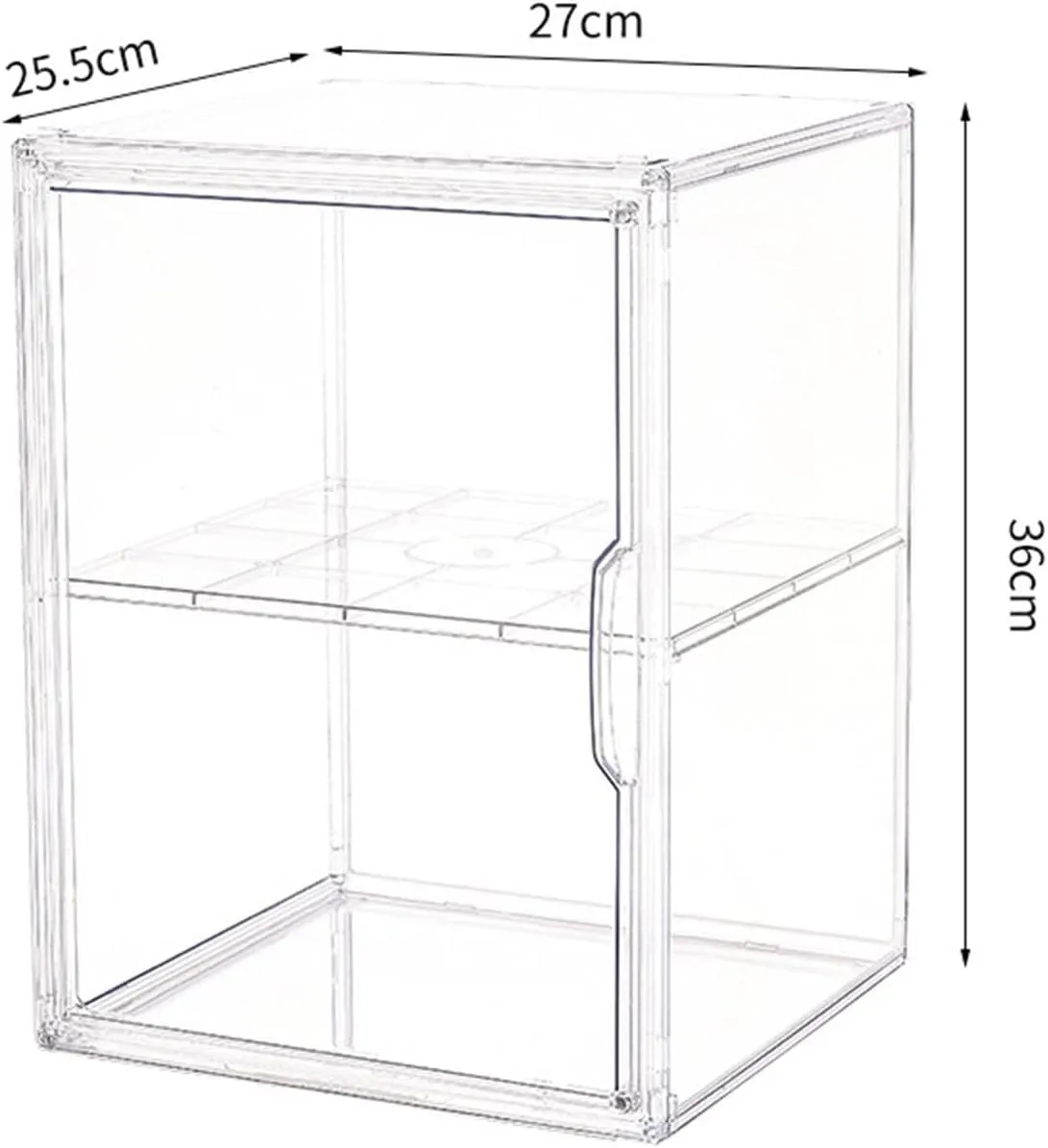Model Car Showcase Transparent Display Case Figurine Display Case Showing Cabinet Figure Display Storage for Toy Minifigure, Double layer