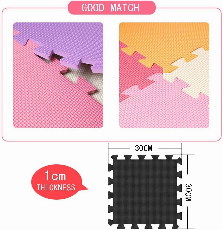 MQIAOHAM® 18 Pieces Puzzle Play Mats, Soft Baby Play Mat, Kids Interlocking Foam Floor Tiles, Toddlers Carpet Playmats G301018-102106110