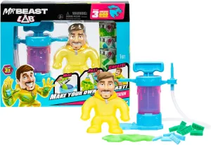 MrBeast - Stretch Hero Creator Jimmy, elastic doll, CREATE cake and fill your figure, customize to your liking, insertion accessories, children  5 years, BTR07000