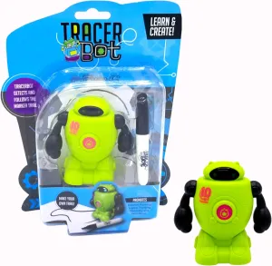 MUKIKIM TracerBot - Green – Mini Inductive Robot That Follows The Black Line You Draw. Fun, Educational, and Interactive STEM Toy with Limitless Ways to Play! Promotes Logic and Creativity Training