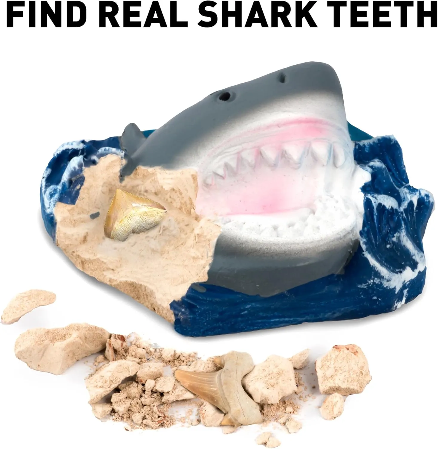 National Geographic Dig Kit: Shark Teeth Fossils, Archaeology & Marine Biology for Kids