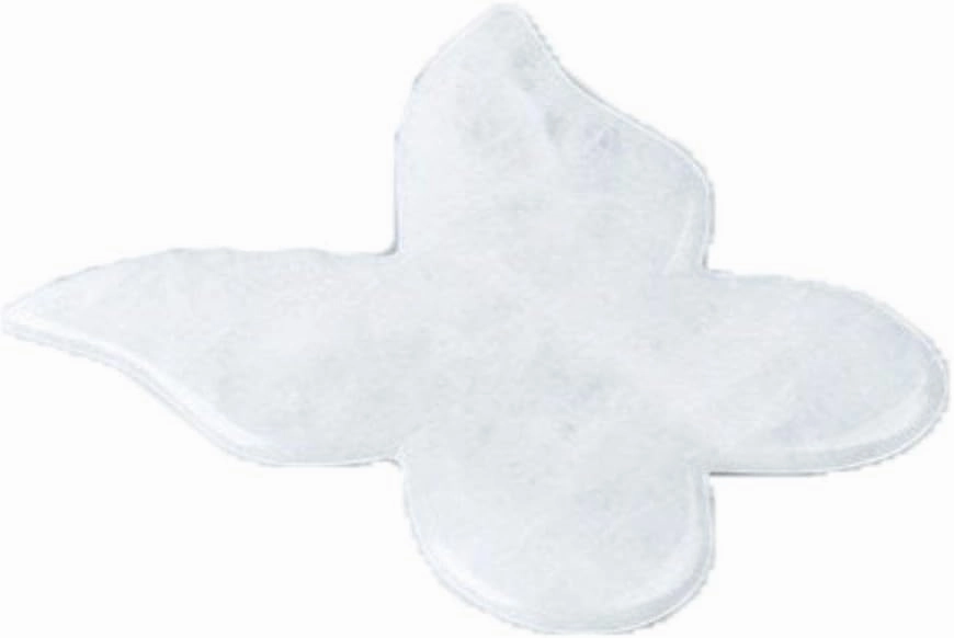Natural Healing Crystal Clear Quartz Jade Gua Sha Butterfly Scraping Massage Tool, Genuine Healing Gemstone for Facial Lifting and Tightening Massage, Anti-Wrinkles, Anti-Aging (Clear Quartz)
