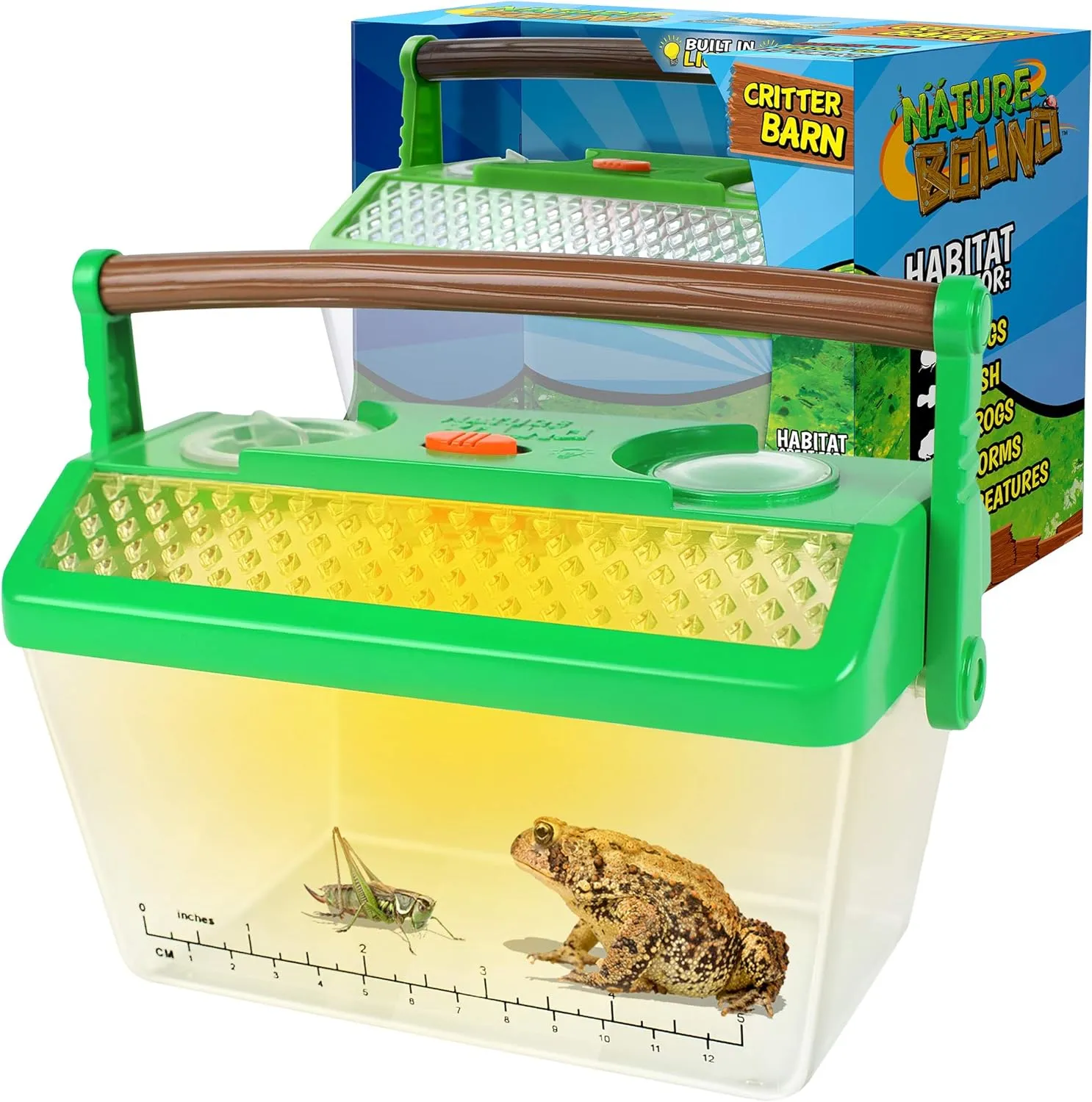 Nature Bound Bug Catcher Critter Barn Habitat | Outdoor Nature Exploration Toys | Indoor/Outdoor Insect Collecting with Light Kit | Insect Observation Kit for Kids | STEM Toy for Boys & Girls Ages 3 