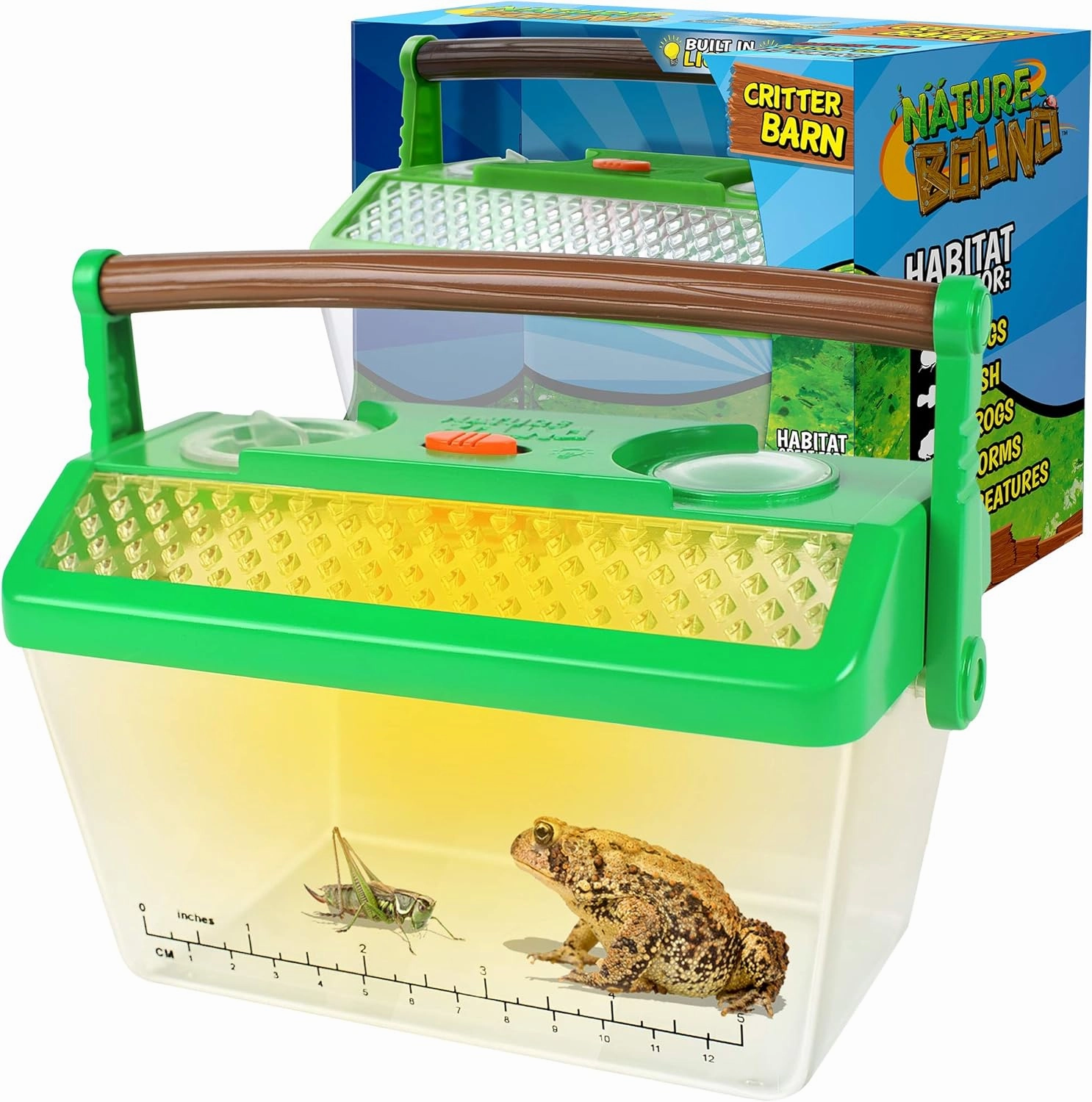 Nature Bound Bug Catcher Critter Barn Habitat | Outdoor Nature Exploration Toys | Indoor/Outdoor Insect Collecting with Light Kit | Insect Observation Kit for Kids | STEM Toy for Boys & Girls Ages 3 