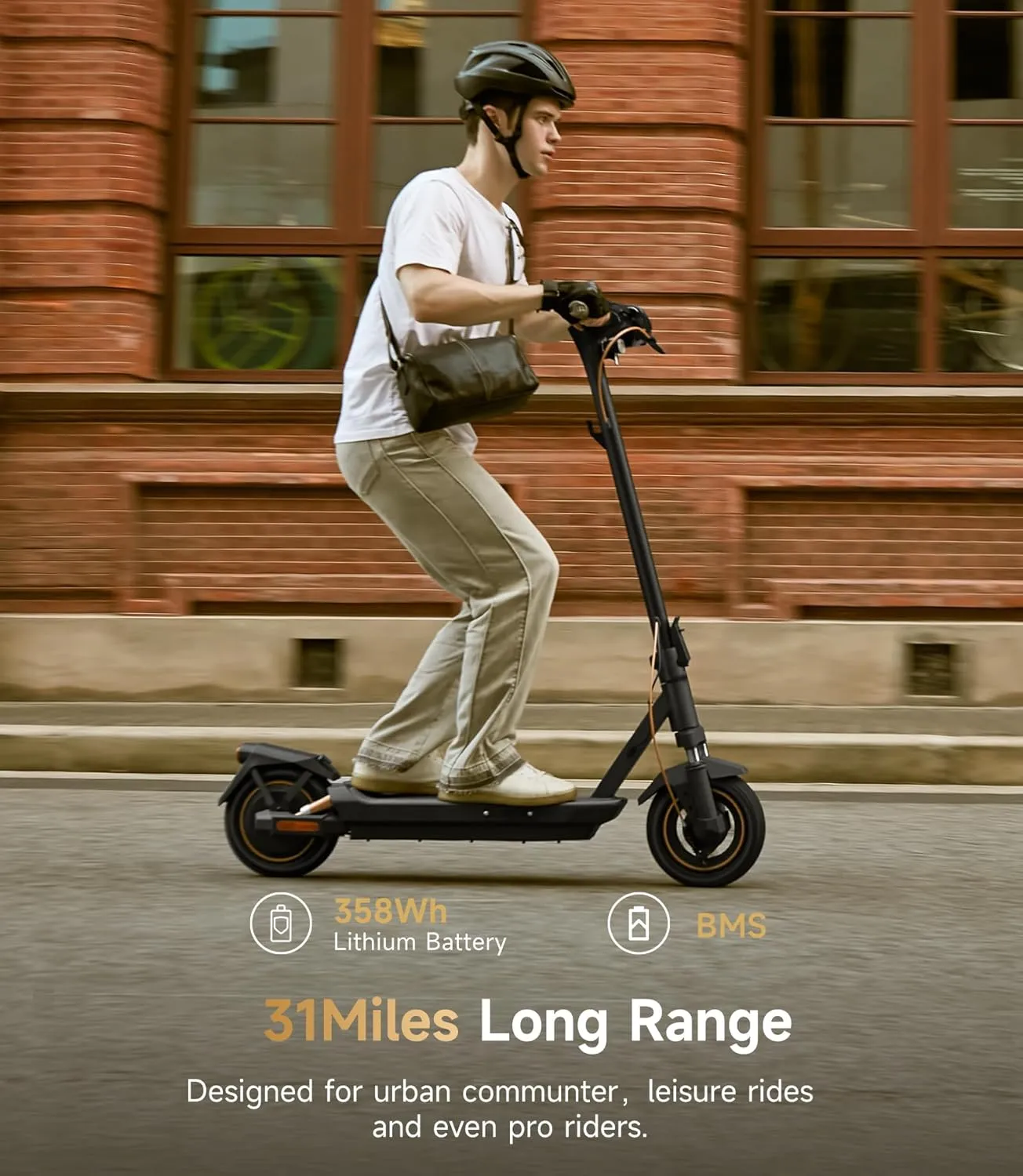 NAVEE Electric-Scooter-Adults, e Scooter GT3, Fast 20 Mph, 700w 500w Motor with Suspension, Long Range 30 Miles, 10 inch Tires All Terrain, Foldable for Commuter Men Adult Teens Students Heavy Duty