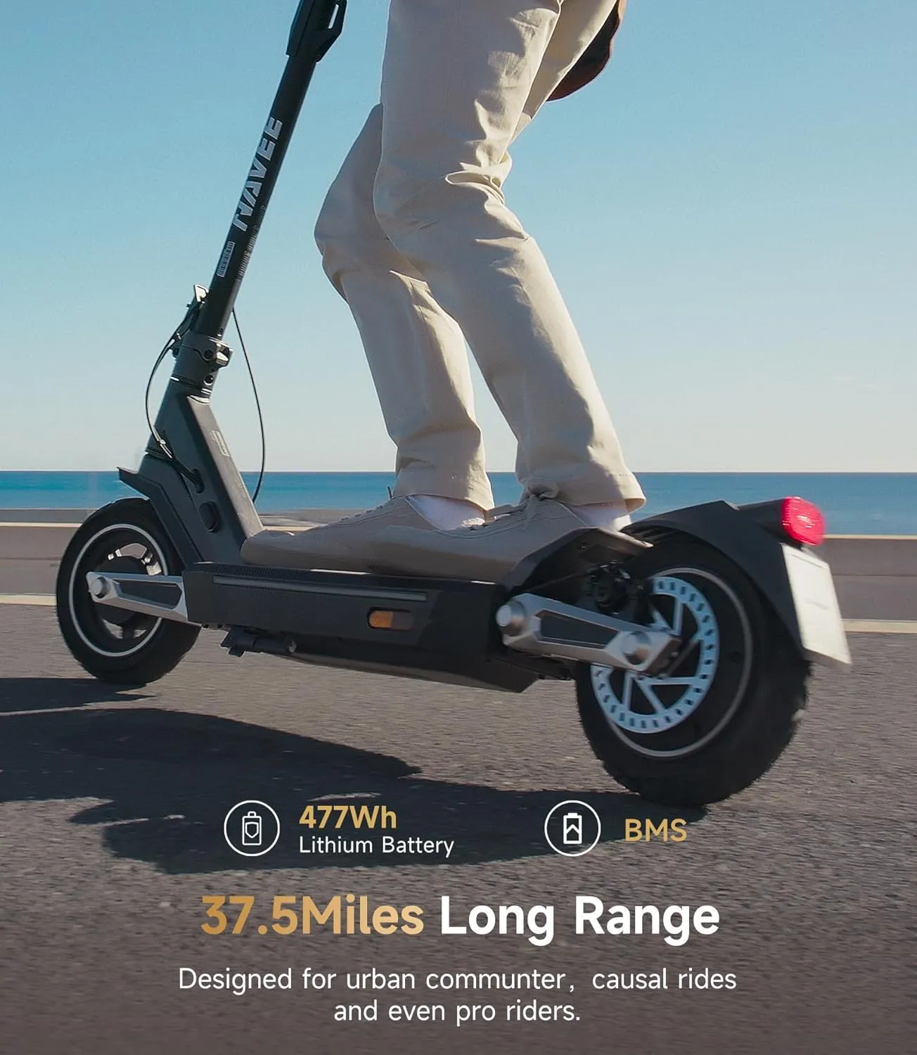 NAVEE Electric-Scooter-Adults,e Scooter ST3 Pro S40,Off Road Fast 25 20 Mph,1000w 500w Motor with Suspension, Long Range 46 40 30 Miles,10 inch Tires All Terrain, Heavy Duty Commuter Teens Students