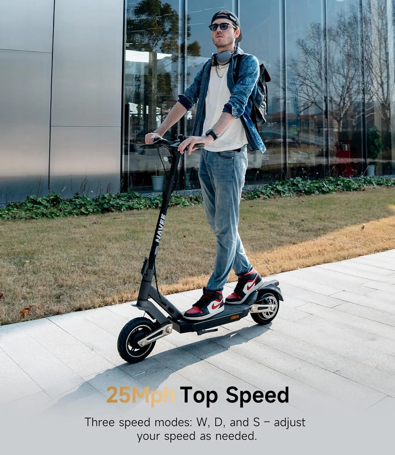 NAVEE Electric-Scooter-Adults,e Scooter ST3 Pro S40,Off Road Fast 25 20 Mph,1000w 500w Motor with Suspension, Long Range 46 40 30 Miles,10 inch Tires All Terrain, Heavy Duty Commuter Teens Students