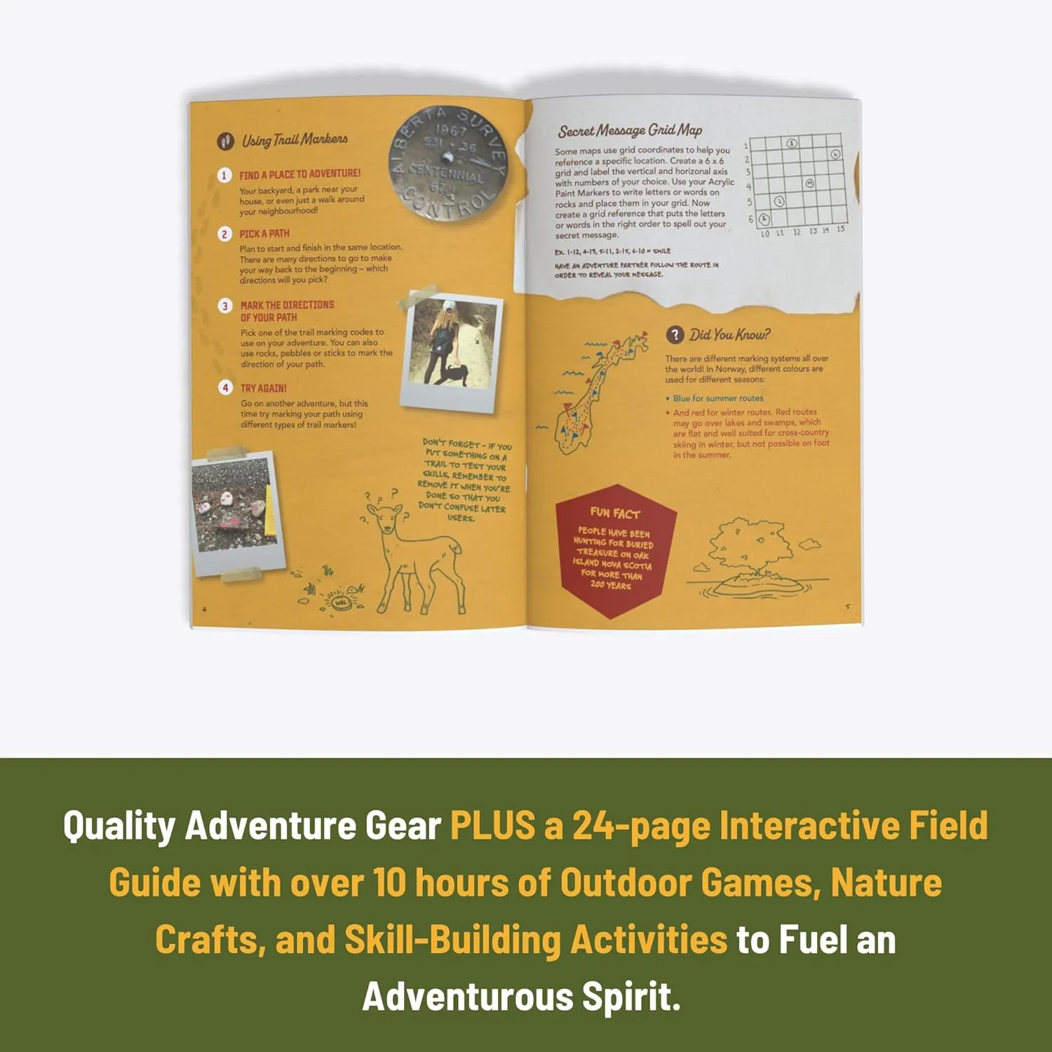 Navigation Trailblazer Outdoor Adventure Kit – Quality Exploration Gear & Activities – Ideal for Kids' Nature Fun & Creativity (TWL-Oak-NAV)