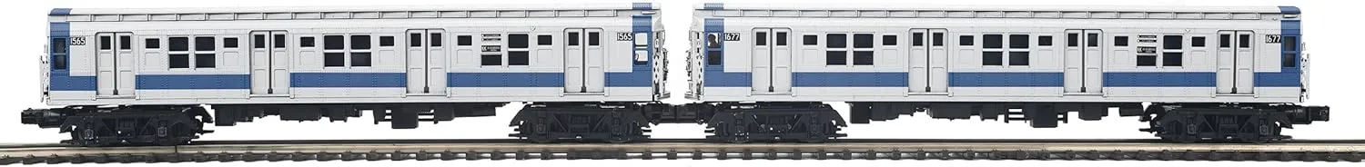 New York City Subway Car Set-2 Car Add-on Non-Powered R9 (KK) Dimensions 16 1/4" Long 2 1/2" Wide and 3" Tall MTH Electric Trains O Scale