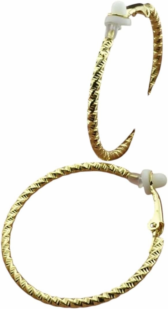 New 2026 Hoop Earrings For Women Clip On The Ear Without Piercings Small Rings 2025 Trend Fashion Jewelry Fine Ladies Earings Gift Trendy Accessories Creative