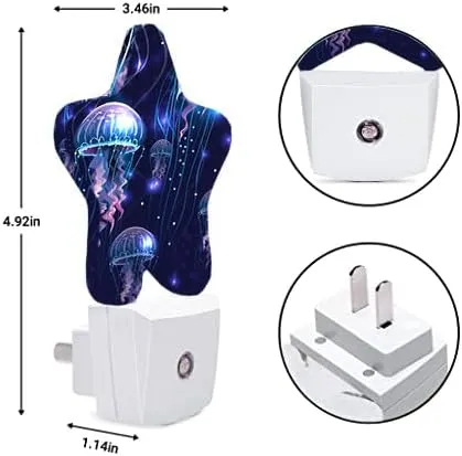 Night Light Plug-in into Wall Dusk to Dawn Smart Sensor White Led Nightlight for Bedroom Bathroom Kitchen Hallway Stairs Energy Efficient Decor Desk Lamp Beach Decor