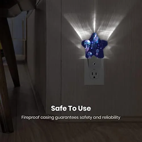 Night Light Plug-in into Wall Dusk to Dawn Smart Sensor White Led Nightlight for Bedroom Bathroom Kitchen Hallway Stairs Energy Efficient Decor Desk Lamp Beach Decor
