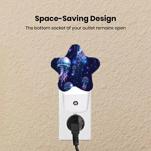 Night Light Plug-in into Wall Dusk to Dawn Smart Sensor White Led Nightlight for Bedroom Bathroom Kitchen Hallway Stairs Energy Efficient Decor Desk Lamp Beach Decor