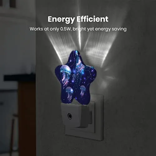 Night Light Plug-in into Wall Dusk to Dawn Smart Sensor White Led Nightlight for Bedroom Bathroom Kitchen Hallway Stairs Energy Efficient Decor Desk Lamp Beach Decor