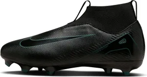 Nike Jr. Mercurial Superfly 10 Academy Little/Big Kids' MG High-Top Soccer Cleats (FQ8304-002, Black/Deep Jungle/Black) Size 1