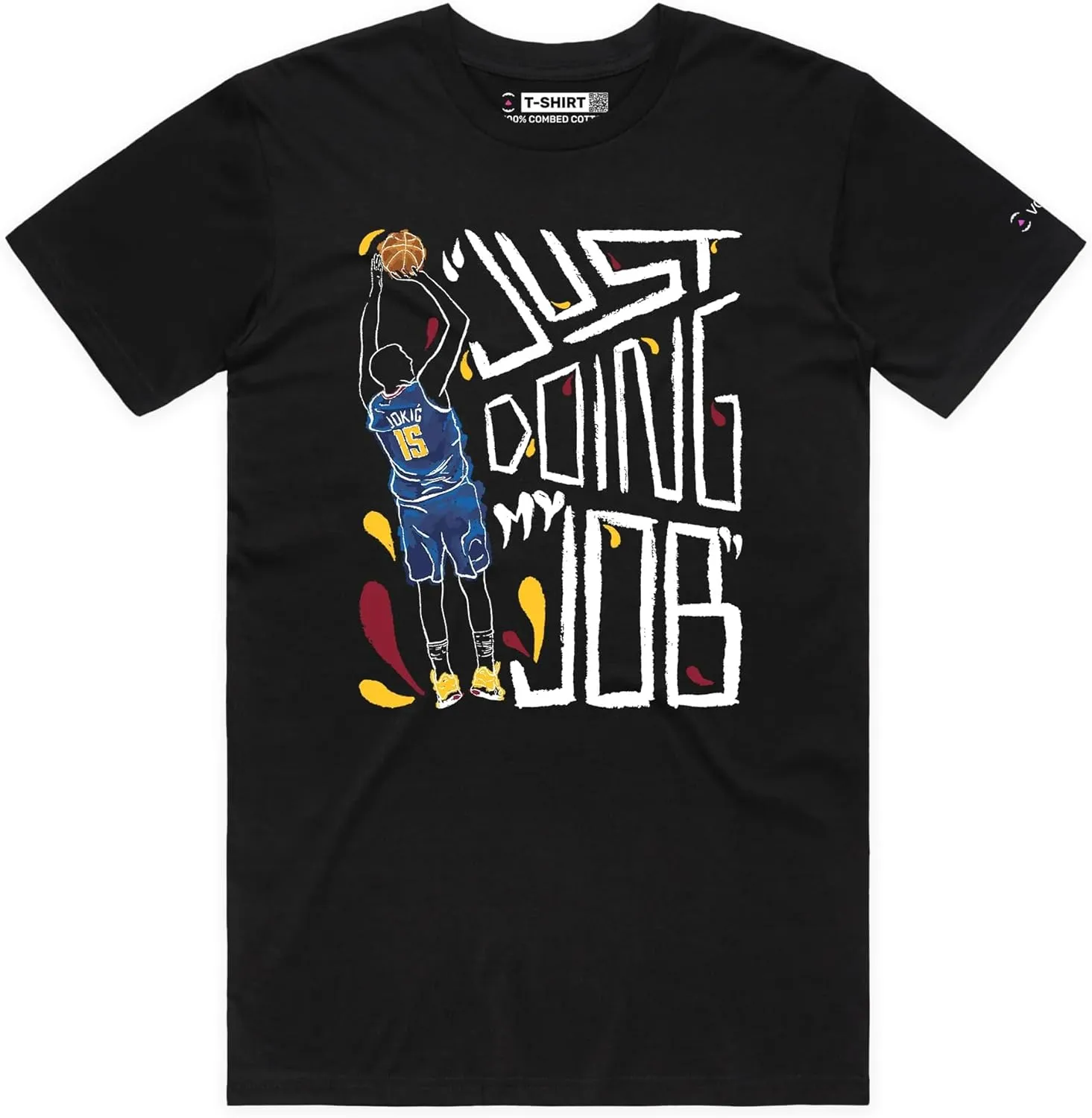 Nikola Jokic Just Doing My Job Funny Sports T-Shirt with Premium Graphic 15 Serbias Own MVP Tee for Basketball Fans