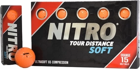 Nitro Tour Distance Soft 15 Pack - Orange Golf Balls