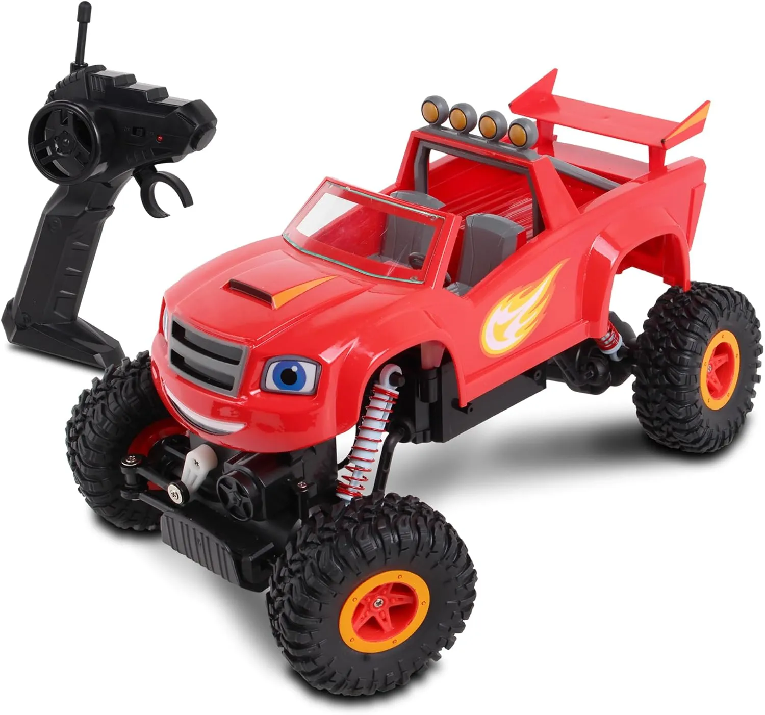 NKOK Blaze & The Monster Machines: RC Rock Crawler - Blaze Remote Controlled Monster 4x4 Truck, 1:16 Scale, 2.4 Ghz, Ready to Run (6501), Ages 6 