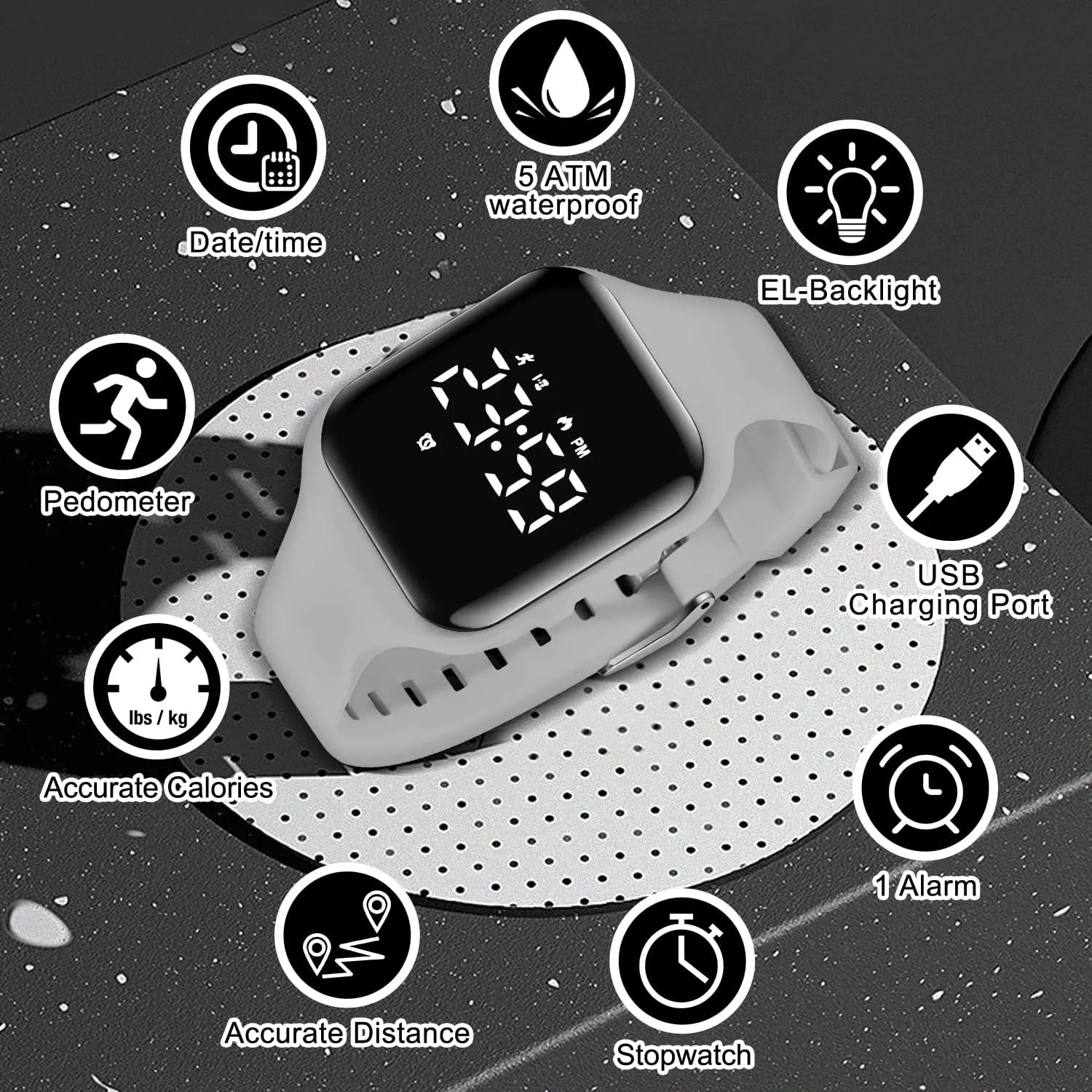 NN BEN NEVIS Kids Watch, Digital Watch for Boys Girls, Sport Watch with Fitness Tracker, Alarm Clock, Stopwatch, No App and Waterproof, Watch for Kids Ages 5-12