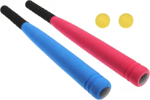 NOLITOY Mini Bat Display Kids Foam Baseball Bat Ball Sets Foam Sport T Ball Bat Toys Set for Beginner Summer Beach Outdoor Garden Backyard Beach Holiday Tiny Baseball Bat
