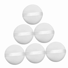 NOLITOY 2sets Powder Puff for Face Powder Round Makeup Sponges Handheld Beauty Puff Plush Material Even Coverage Perfect for Home or Salon 6pcs*2
