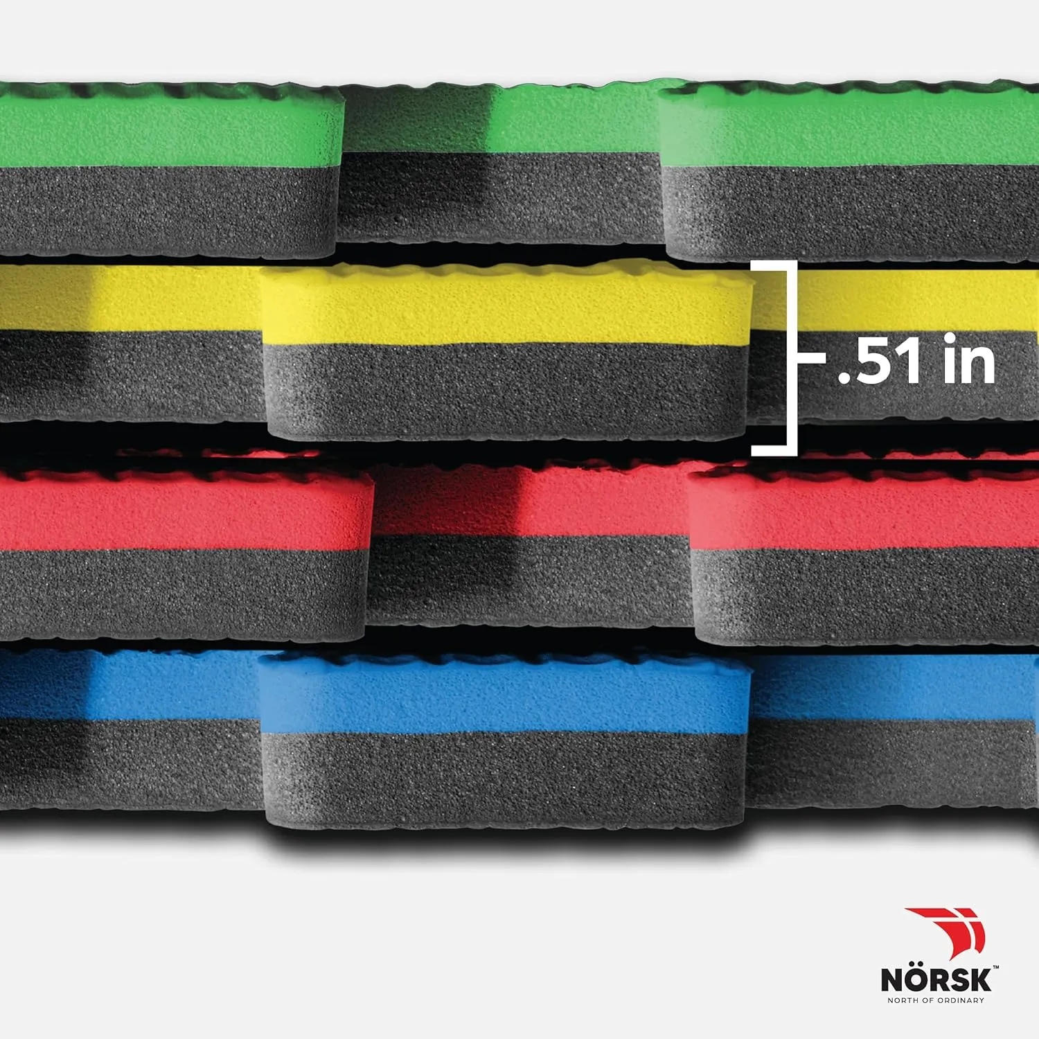 Norsk Reversible Kids Puzzle Play Mats 1/2" Thick EVA Interlocking Foam Tiles (Multicolor/Black 12 Tiles - 48 sq. Ft. 1/2" Thick)