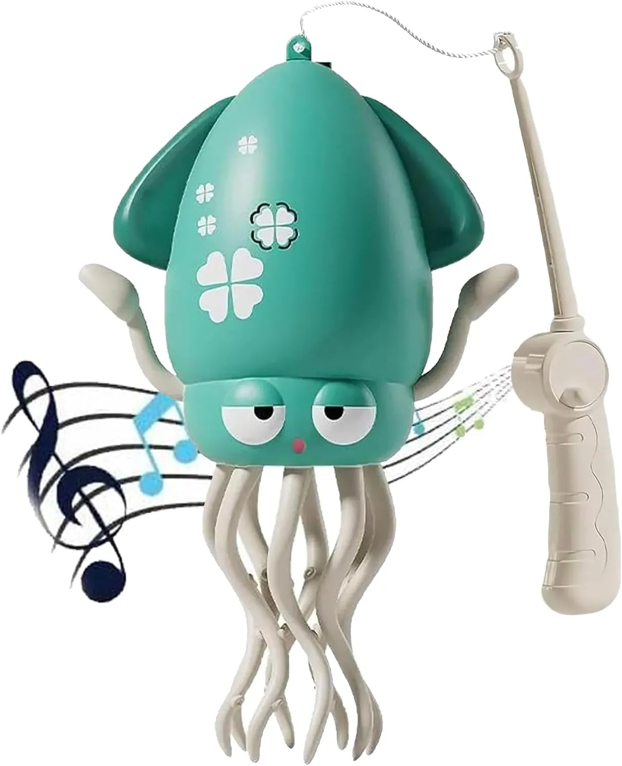 Octopus Tummy Time Toy, Dancing Squid Game Toy, Electric Crawling Octopus Toys, Automatic Obstacle Avoidance Octopu Sensory Toys, Pet Robot Robotic for Dog Cat, Moving, Dance, Twisting (Green-B)