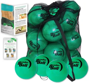 Official Club Kit (Set of 25, Green), Original Soft 9 Inch Pilates Ball, Small Exercise Ball for Barre, Yoga, Stability, Abs, Core, Physical Therapy   Mesh Bag, Instructions and Videos
