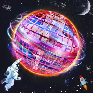 OKPOW Galaxy Ball Hover Orb Drone: Flying Orb Ball Hover Boomerang Ball for Kids - Globe Cosmic Galactic Fidget Spinner- Fly Floating Ball for Christmas