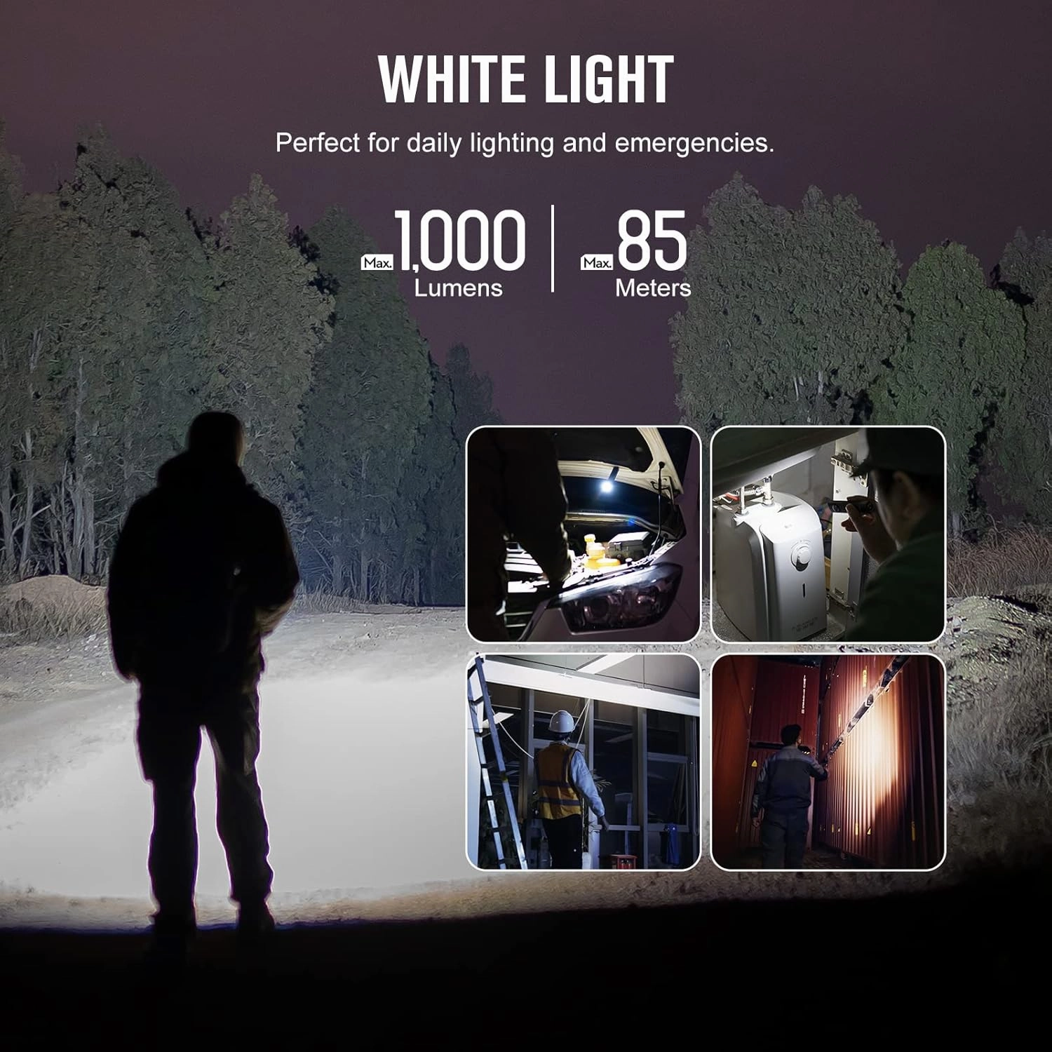 OLIGHT Arkfeld UV Rechargeable EDC Flashlight, 1000 Lumens White LED and 365nm Blacklight Combo for Outdoors, Emergency, Working, Pet Urine Detection (Orange CW)