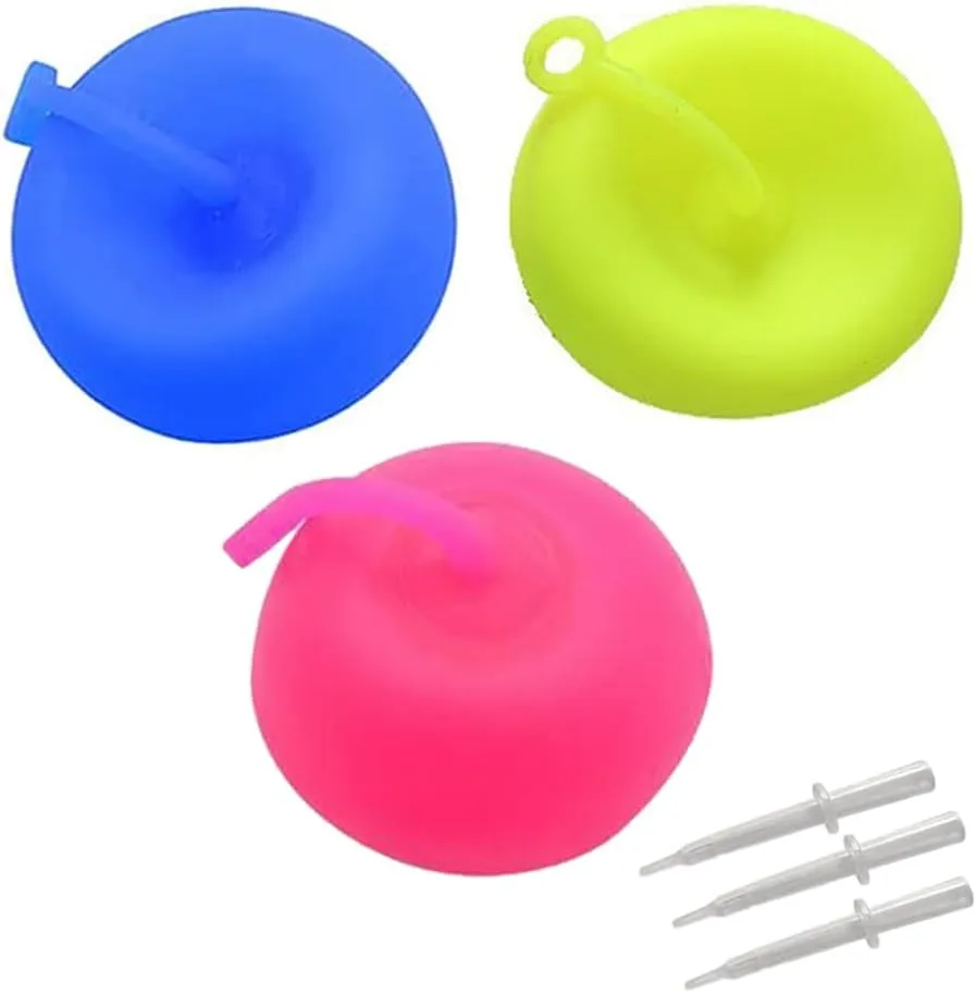 OPENDGO 3pcs Bubble Ball 15inch Inflatable Funny Ball Soft Rubber Ball for Adults Indoor Outdoor Beach Pool Party