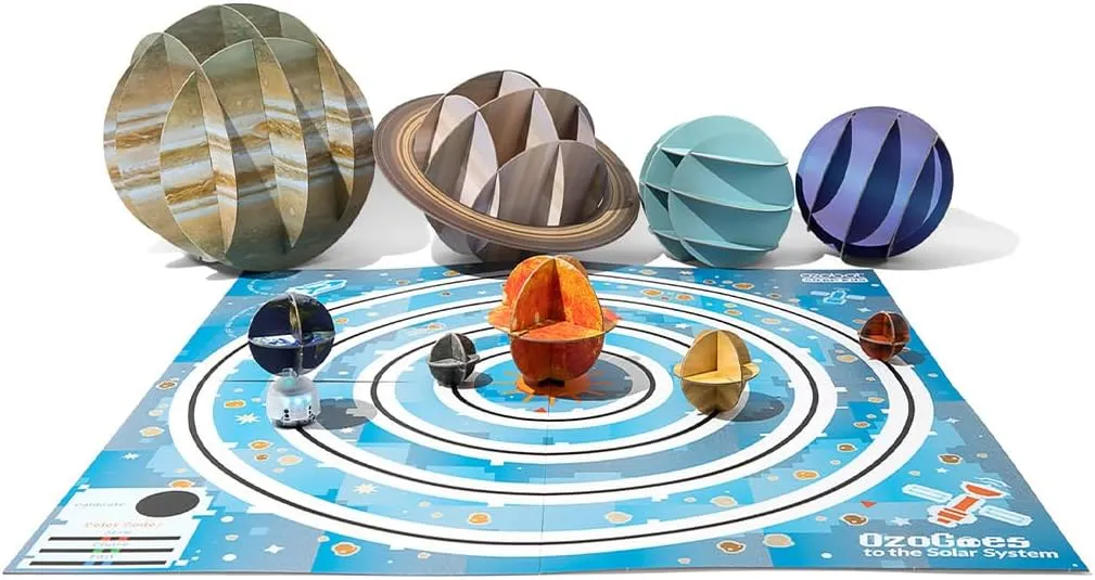 OzoGoes to The Solar System: STEM Kit, Ages 8 , Learn The Solar System, Problem-Solving, Classroom Science Activities, Easy Assembly, NGSS Aligned, Digital Lessons, Robot Not Included