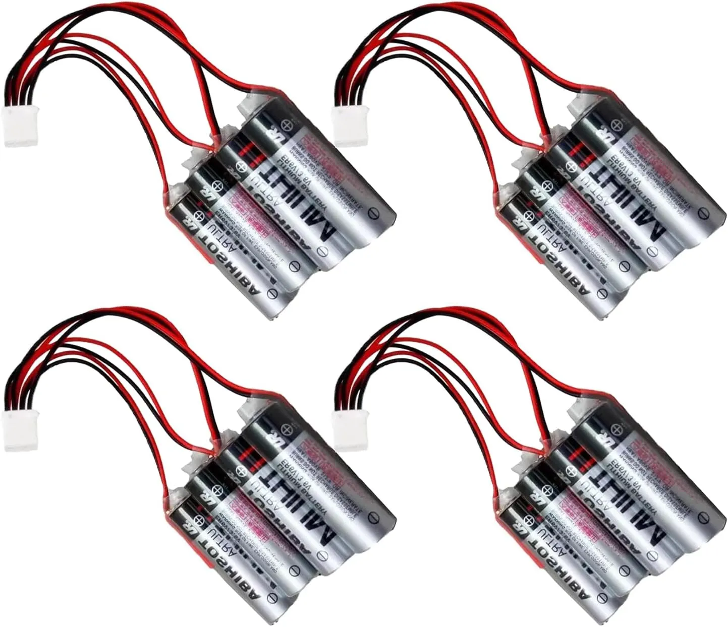 《Pack of 4》ER6V/3.6V 8000mah Battery Pack Replacement for YASKAWA HW0470360-A Battery, ER6V/3.6V PLC Lithium Battery