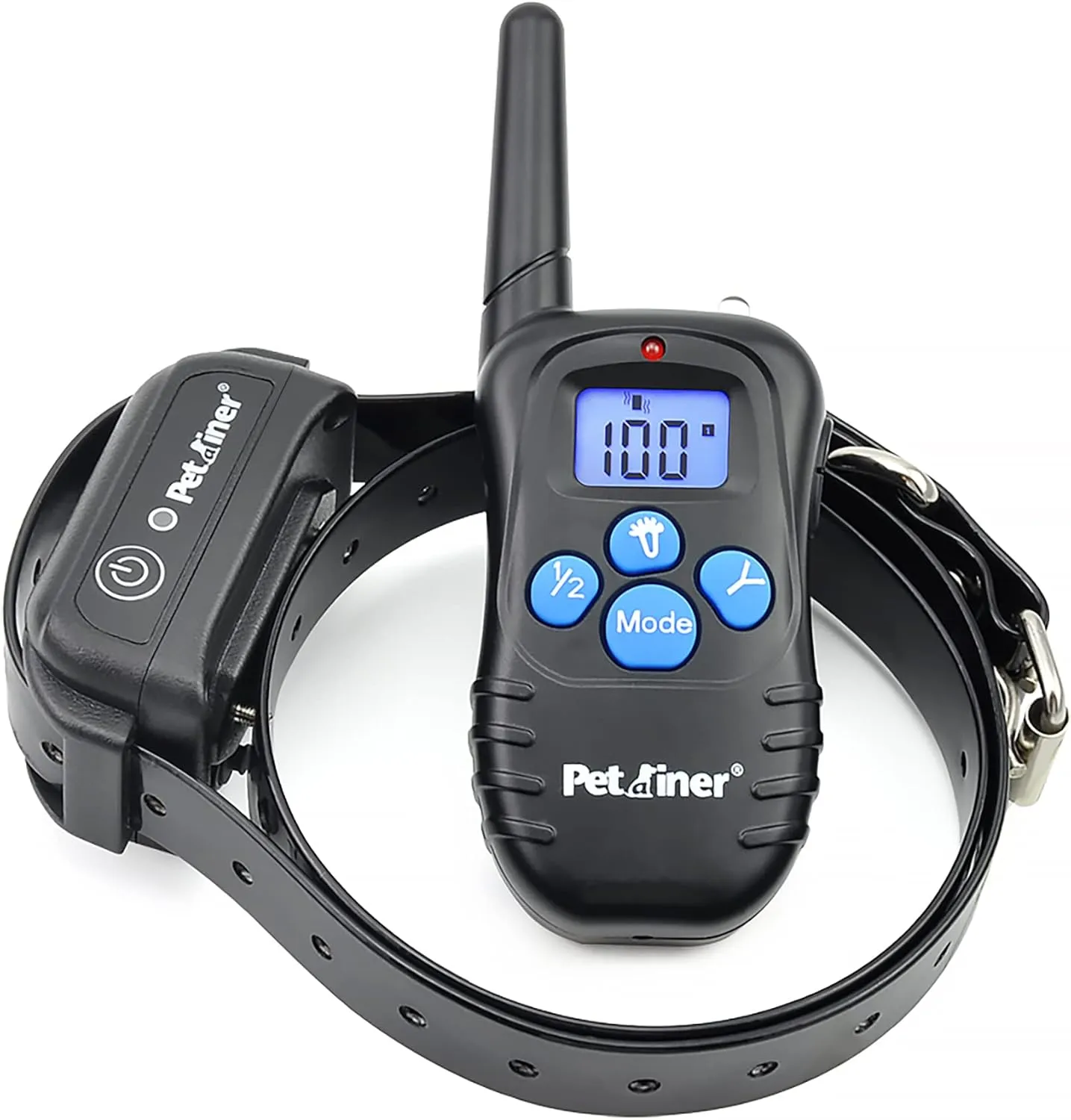 Petrainer Shock Collar for Dogs - Waterproof Rechargeable Dog Training E-Collar with 3 Safe Correction Remote Training Modes, Shock, Vibration, Beep for Dogs Small, Medium, Large