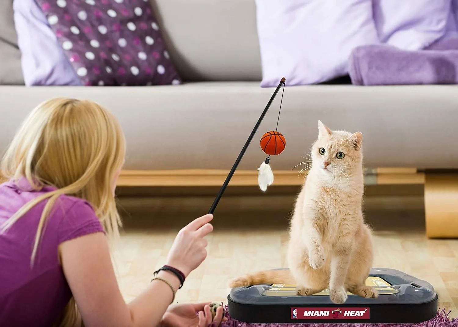 Pets First Miami Heat Basketball Cat Scratcher Toy