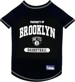 Pets First NBA Licensed Hoodies & T-shirt for Dogs & Cats, Brooklyn NETS, Small