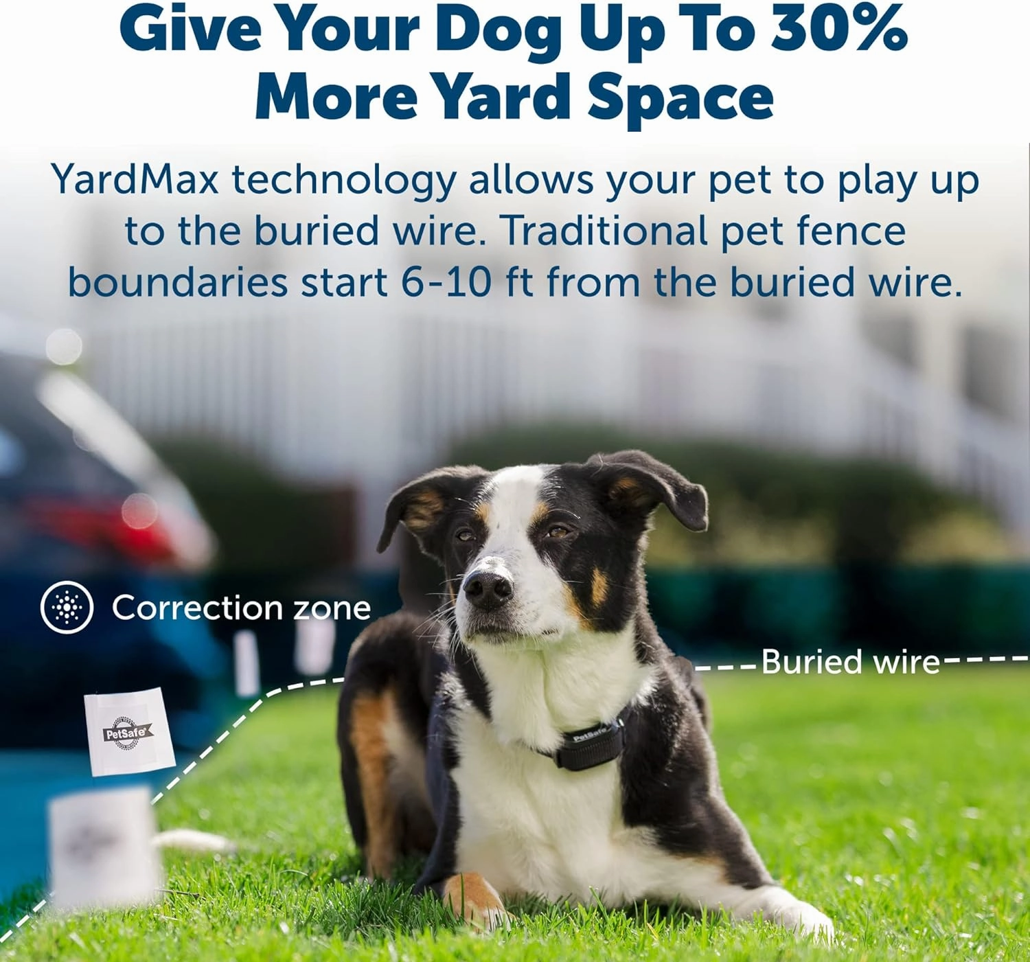 PetSafe YardMax Rechargeable In-Ground Dog Fence (500 Ft 1/3 Acre), Underground Dog Containment Kit, Covers Up to 10 Acres, Electric Pet Collar, from The Parent Company of Invisible Fence Brand