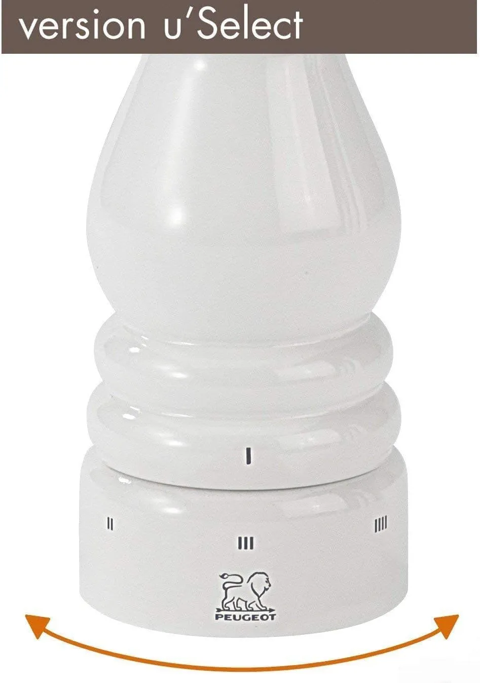 Peugeot Paris u'Select White Lacquer Pepper Mill 23cm/9
