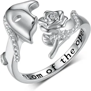 Phantom of the Opera Ring 925 Sterling Silver Phantom of the Opera Gifts Broadway Musical Theater Gifts for Women