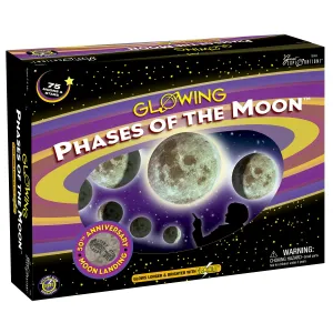 Phases of the Moon Kit with 8 Glow-in-the-Dark 3-D Moons and 67 Glow-in-the-Dark Adhesive Stars with Phases of the Moon Guidebook