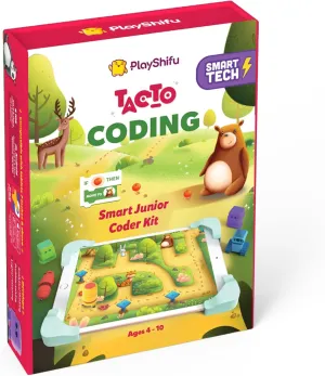 PlayShifu Interactive STEM Toys - Tacto Coding (Kit   App) | Visual Coding Games for Kids | Preschool Educational Toys | Early Programming | 4-10 Year Olds Birthday Gifts (Tablet Not Included)
