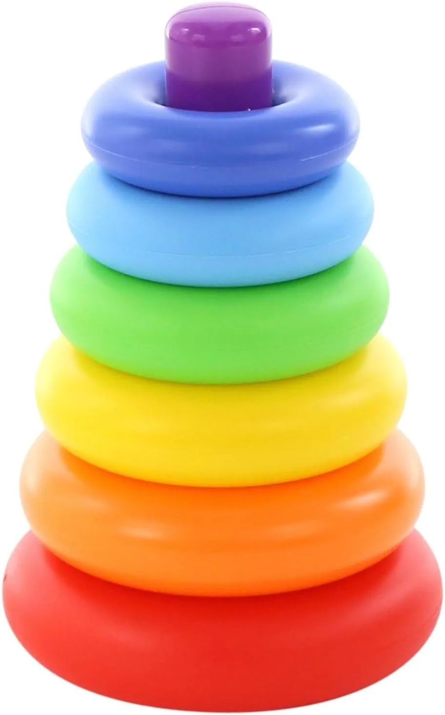 Polesie Polesie59260 Stackable Ring Pyramid, 7 Pcs-Toddler Toys, Multi Colour