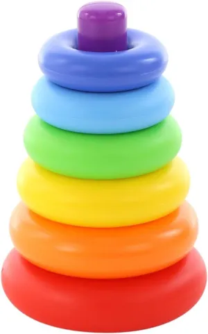 Polesie Polesie59260 Stackable Ring Pyramid, 7 Pcs-Toddler Toys, Multi Colour