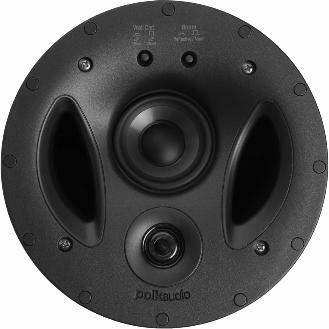 Polk Audio Polk Vanishing Series 700-LS in-Ceiling 3-Way Loudspeaker, 2.5" Dynamic Balance Driver, 5" x 7" Cassini-Oval Woofer & 0.75" Tweeter, Dual-Port Bandpass Enclosure, Rotating Cam System