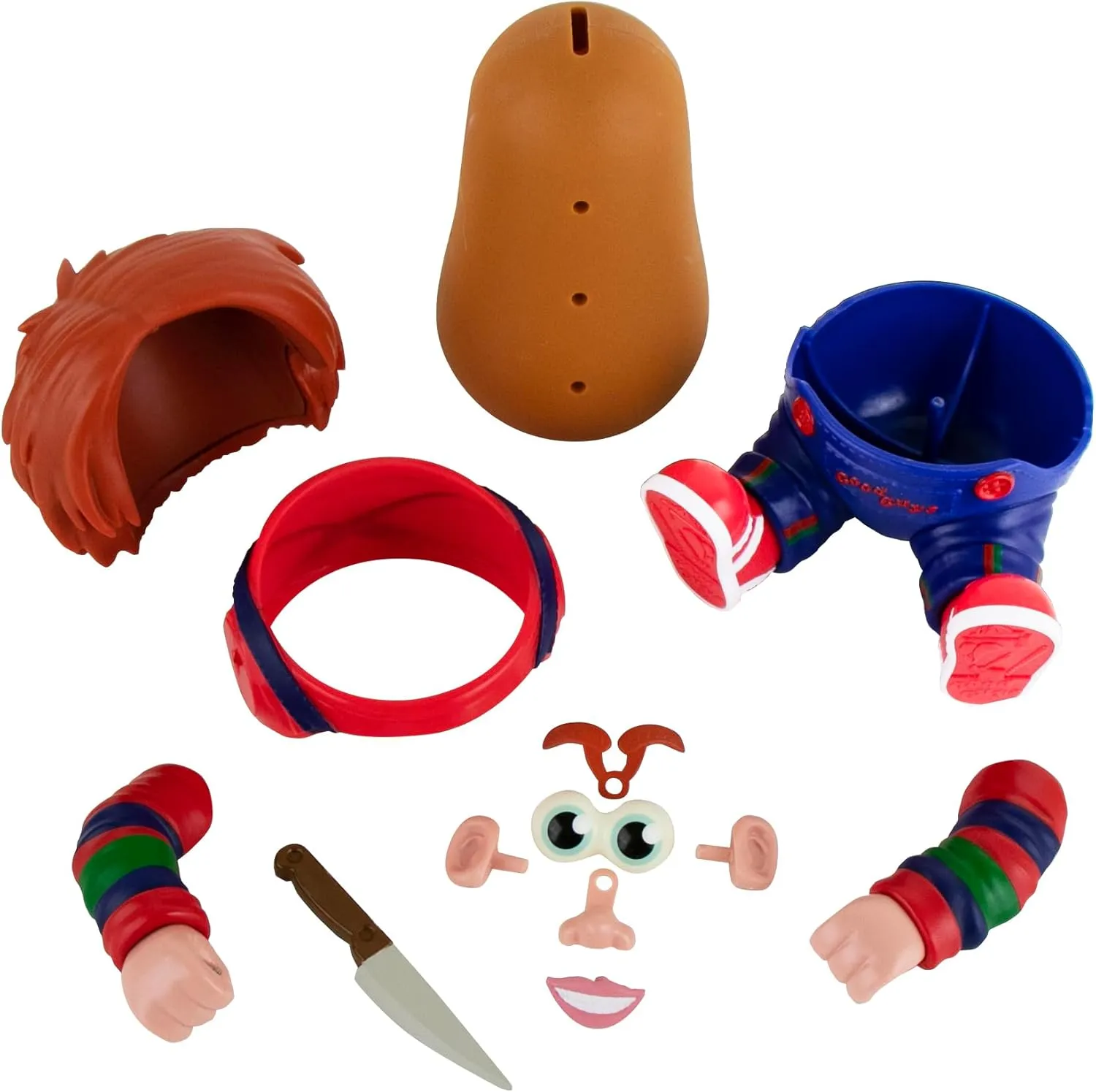 Poptaters Chucky 4" Collectable Toy Figure with 14 Interchangeable Pieces & Surprise Part - Toys for Kids & Adults - Horror Fans - Ages 8 