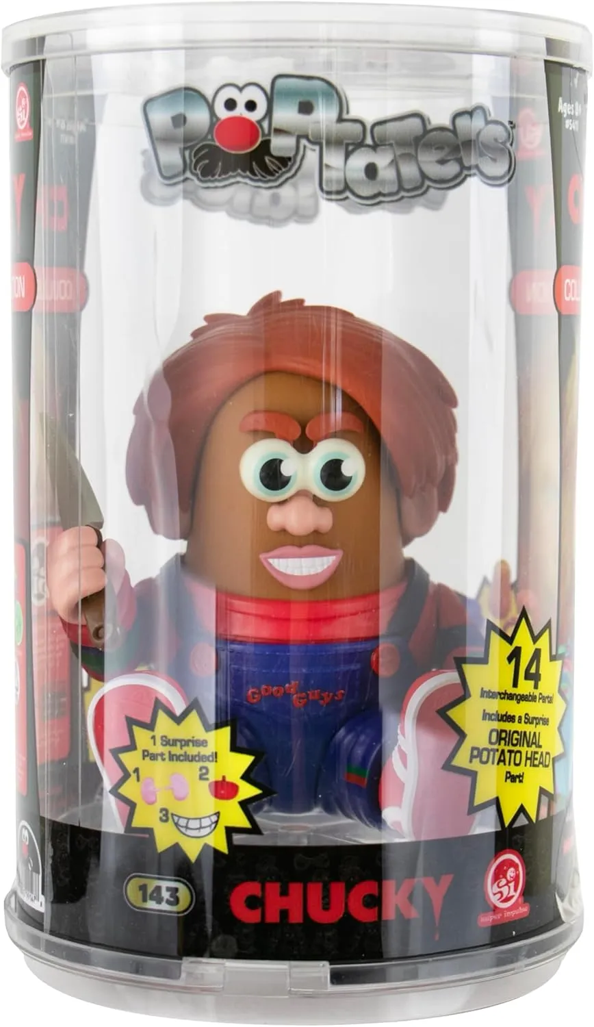 Poptaters Chucky 4" Collectable Toy Figure with 14 Interchangeable Pieces & Surprise Part - Toys for Kids & Adults - Horror Fans - Ages 8 